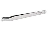 Weller Erem 15AGS Carbon Steel Curved Fine Head Tweezer, 4.25" Overall Length