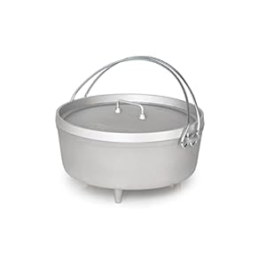 GSI Outdoors Aluminum 12′ Dutch Oven | Dutch Oven with Fixed Legs for Camping, Cabin and Home Kitchen