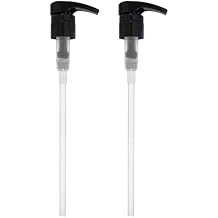 BRIGHTFROM Universal Dispensing Pump, Perfect for Shampoo & Conditioner 1 L 33.8 OZ - Fits Most Bottles or Any Refillable Bottles from 12oz to 33.8oz with 28/410 Neck Size, Black Pack of 2