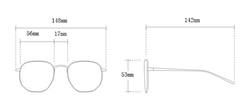 Image of Shiratori Retro Round Blue Light Blocking Glasses for Women Men, Lightweight Metal Temple Eyeglasses