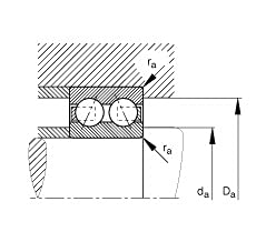 Fag 3207-bd-tvh doppia fila cuscinetto a contatto