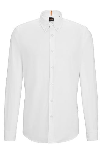 BOSS Herren Rickert Shirt, White100, L EU