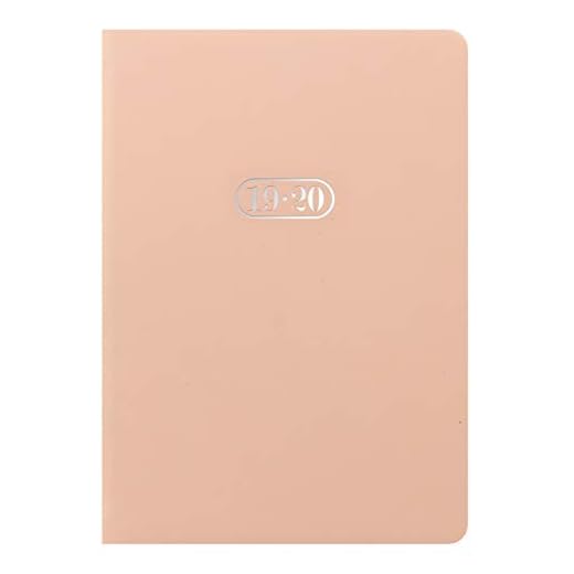 LETTS skolkalender pastell A6 1 vecka på 2 sidor flerspråkig Peach 2019/20
