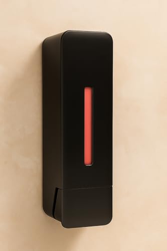 Image of Bath Craft by BATH GURU Wall Mounted Liquid Soap Dispenser for Wash Basin, 350 ml, ABS Plastic, Black, for Bathroom and Kitchen Sink