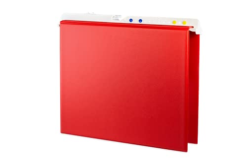 Abwaschbare Hängeordner Pendelordner Kreditordner Ringbuch Rückenbreite 60 mm rot (10 Stück)