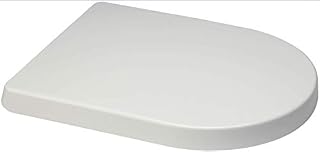 TOP AND STANDARD FIX, SHORT/MIDDLE/LONG PROJECTION D Shape One Button Quick Release Soft Close White Toilet Seat (LONG ELONGATED PROJECTION)