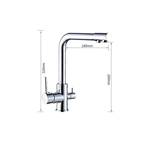 Robinet de cuisine rotatif à 360 avec purification eau potable 3/8 - 7