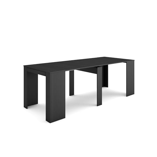 Skraut Home Mesa Consola Extensible Mesa Comedor Plegable 220 Para 10 Comensales Comedor Y Cocina Estilo Moderno Negro Skraut Home Mesa Consola Extensible Mesa Comedor Plegable 220 Para 10 Comensales Comedor Y Cocina Estilo Moderno Negro