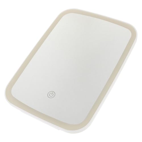Espejo de maquillaje portátil Lurrose con luz LED y diseño simple elegante 2