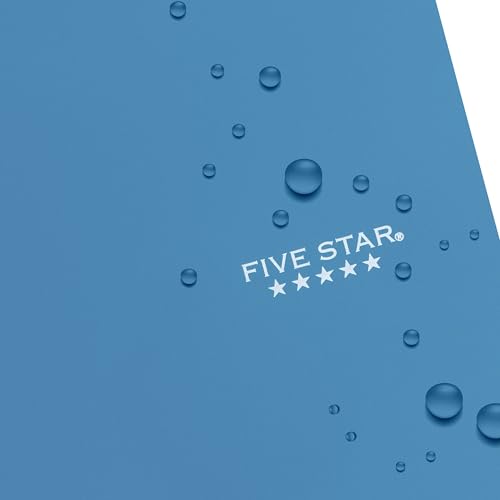 Image of Five Star Spiral Notebook + Study App, 4 Count, 1 Subject, Wide Ruled Paper, 8 inch x 10-1 /2 inch, 100 Sheets, Fights Ink Bleed, Water Resistant Cover, Purple, Pink, Gray and Blue (930105-ECM) (Pack of 3)