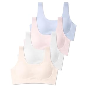 SALIA GIRL Sujetadores de entrenamiento, sujetadores de inicio de diseño especial para niñas en desarrollo, sin costuras, ligeros y sin restricciones (12-16 años)