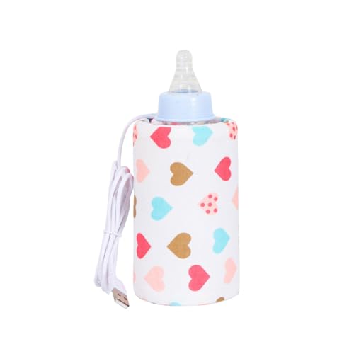 Calentador de Leche para bebés - Bolsa portátil para biberones Funda para Mantener Caliente el biberón Funda Aislante para Calentador de Leche USB Bolsa para Calentar biberones Funda calefactora de