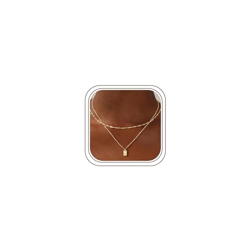 M MOOHAM 14K-Gold-Plated Initial Necklaces for Women - Letter K Necklace