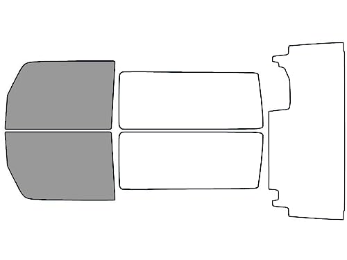 Rvinyl Window Tint Kit Compatible with Jeep Wrangler 2011-2018 (2 Door, Jk) - Front Precut Kit - 50%