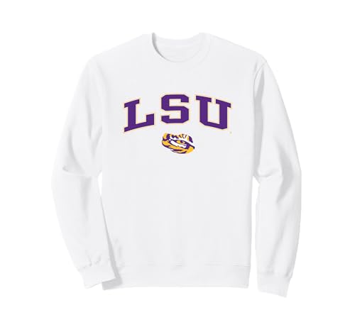 LSU Tigers Arch Over White Officially Licensed Sweatshirt