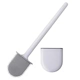Silicone Toilet Brush,Toilet Bowl Brush,Toilet Brush and Holder Set,Rv Toilet Cleaner Brush Wall Mounted for Bathroom，RV Travel Trailers and Campers