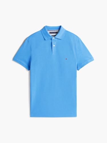Image of Tommy Hilfiger Solid Regular fit Cotton Polo t-Shirt
