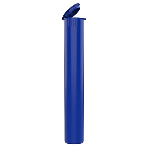 Image of 116mm CR Plastic Packaging Pop Top Tubes - Child Resistant Travel Holder Vial Containers - 500 Qty (Blue)
