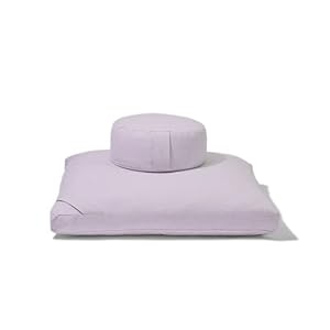 Organic Meditation Cushion Set by renoo – Durable Comfortable Cotton, Linen, Hemp – Modern Zafu Zabuton – Buckwheat…