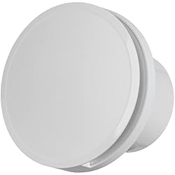 Ventilador Helios LIRAST Ø 100mm Ventilador de Baño con Temporizador y Sensor de Humedad - Ventilador Blanco para Cocina Baño WC