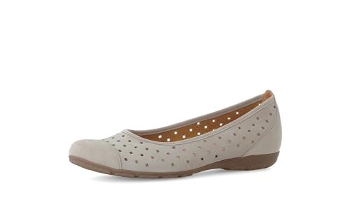 Gabor Ruffle Beige Nubuck Womens Pumps 84.169.12
