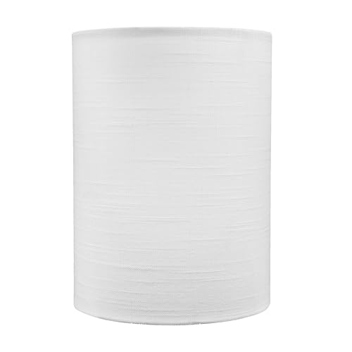 Image of Aspen Creative 31302A Contemporary Drum (Cylinder) Shaped Spider Construction Lamp Shade in Off White, 8 inch wide (8 inch x 8 inch x 11 inch)