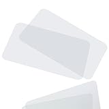 CraftyCrocodile Clear Plastic Placemats Set of 2 - Vinyl Table Protector for Dining, Kitchen, Office, Painting Table, Shelves - Heat Resistant, Crystal Clear, Wipeable Place Mats - 17.5x12