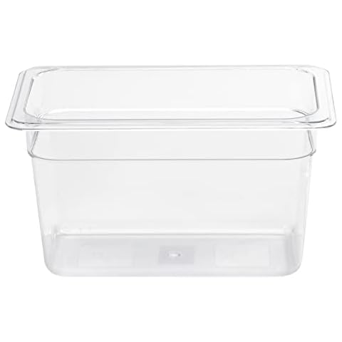 Allpax GN Behälter 1/4 aus Polycarbonat (PC) - Höhe 150 mm - 3,75 Liter Inhalt - transparent - lebensmittelgeeignet - inkl. Skalierung in Liter Cover