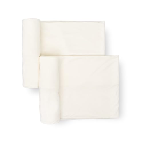 Image of Little Unicorn Large Stretch Knit Swaddle Blanket 2 Pack| Super Soft with Optimal Stretch for swaddling | Giftable Set (White)
