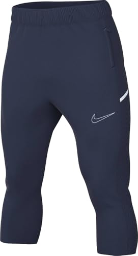 Nike Academy 25 Pantalon De Football Hommes Dri-Fit 3/4-Longueur, Midnight Navy/White/White, FZ9787-410, L