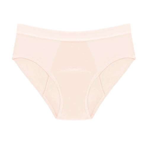 Bragas de bikini para mujer, pantalones cortos de baño menstruales, talla media, ropa interior para mujer, conjunto sexy, beige, XXL, beige, XXL