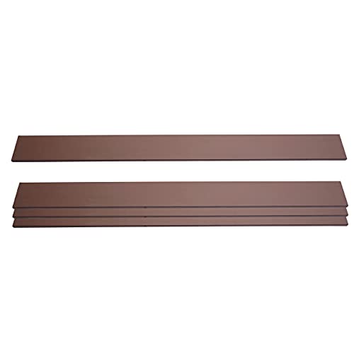Mendler 4er Set Latten für WPC-Sichtschutz Sarthe, Bretter Windschutz, ca. 1qm - 180cm, braun