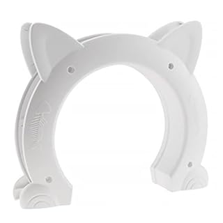 POPETPOP Cat Door Built In Interior - Plastic Cat Flaps Interior Cat Doors Cat Corridor Door for Indoor Hollow Core or Solid Inside Door