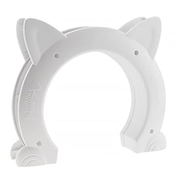 POPETPOP Cat Door Built In Interior - Plastic Cat Flaps Interior Cat Doors Cat Corridor Door for Indoor Hollow Core or Solid Inside Door