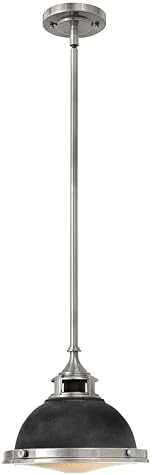 Hinkley Amelia One Light Pendant, Aged Zinc