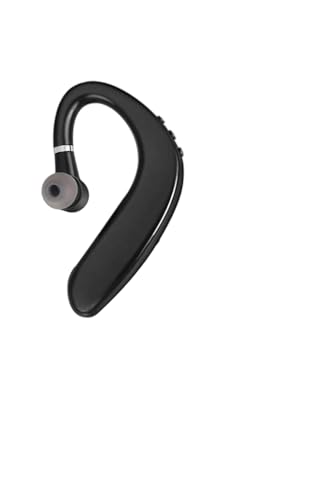 Genérico - Auricular inalámbrico Bluetooth 5.0 con gancho para oído, manos libres con micrófono, S109 (Negro)
