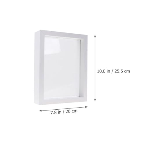 Boîte d'exposition décorative blanche 25 cm en verre pour sublimer vos fleurs pressées