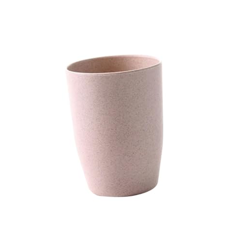 CAXUSD Bathroom Wheat Straw Cup Simple Round Mouthwash Mug for Boys and Girls Adults Lightweight Stackable Tumbler for and Northern Europe