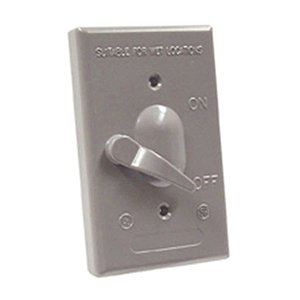 Interrupteur à levier haut de gamme Ca-sw 1-g alu gris avec coque de fixation fixe