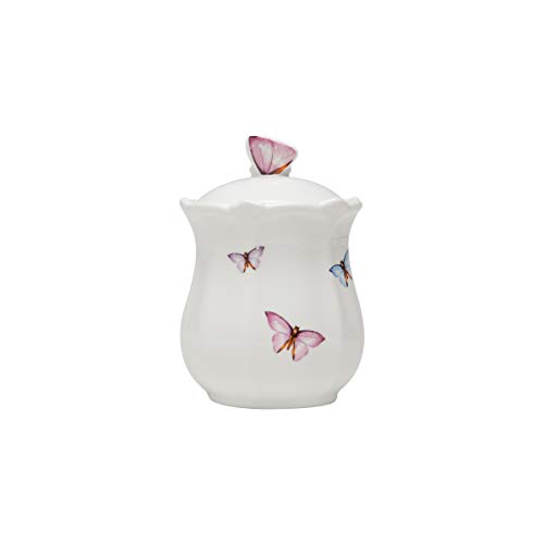 POTE PORCELANA C/TAMPA BORBOLETAS 350ml