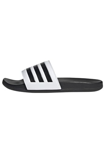 adidas Mixte Adilette Comfort Slides, Cloud White/Core Black/Core Black, 44.5 EU