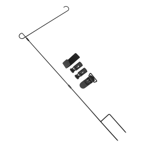 YARNOW Flag Stake Giardino Con Supporto Ferro Battuto Per Bandiera Da Giardino Con Clip Resistenti Al Vento Per Decorare Cortili e Patii