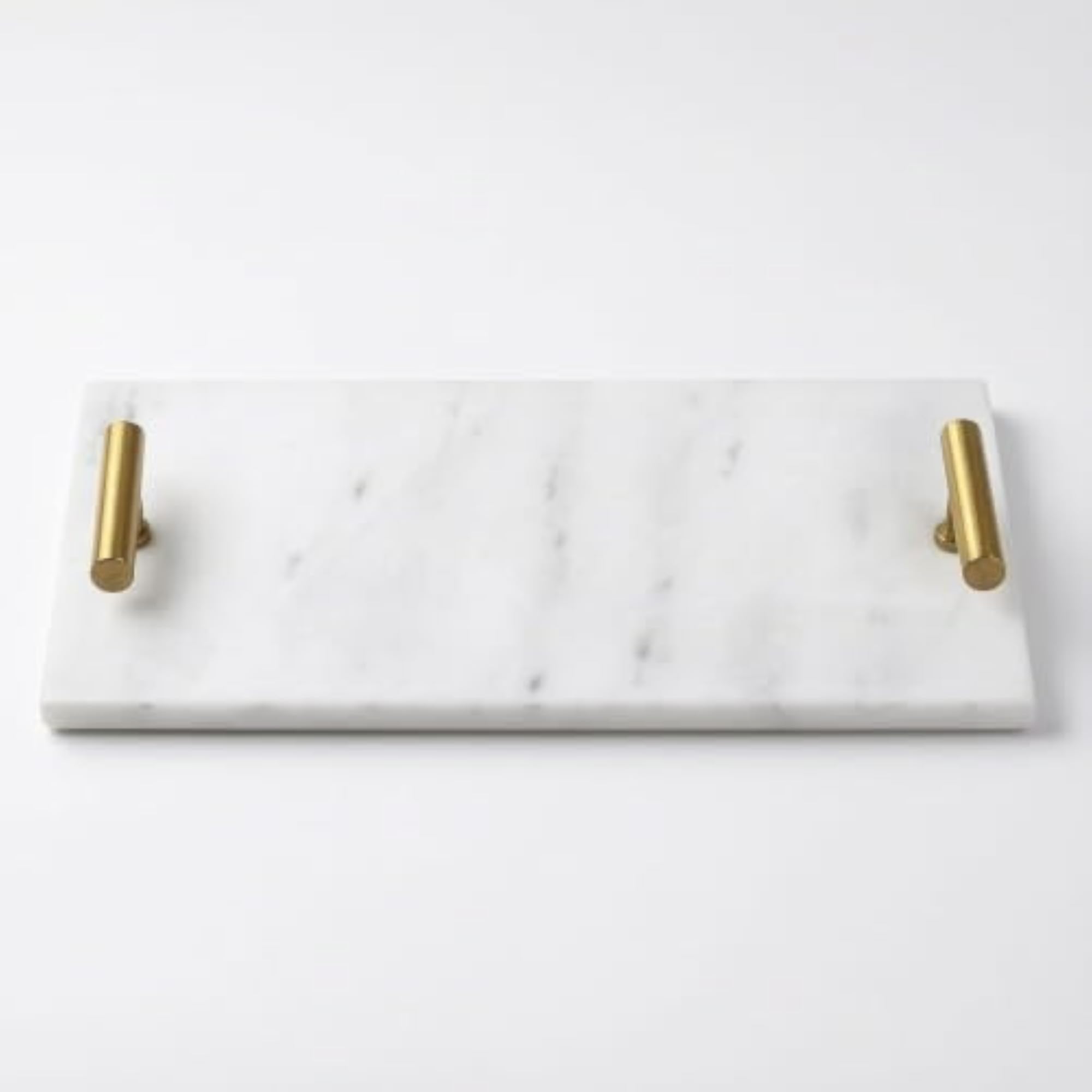 Decorative Marble Tray with Handles, Rectangular Marble Tray