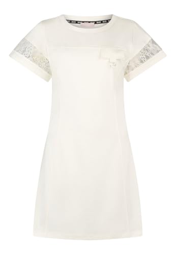 Liu Jo Vestido Corto con Detalles de Encaje TA6236, Blanco (White Milk), S