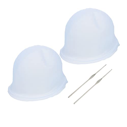 Didiseaon 4pcs Silicone Hair Coloring Cap for Hair Dyeing Highlighting Hat Easy to Use and Clean