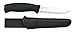 Cuchillo MORAKNIV Modelo Companion Black. Mango de Goma Negro. Hoja: 10 cm. Acero Inoxidable. Funda de ABS. Herramienta para Caza, Pesca, Camping, Outdoor, Supervivencia y Bushcraft
