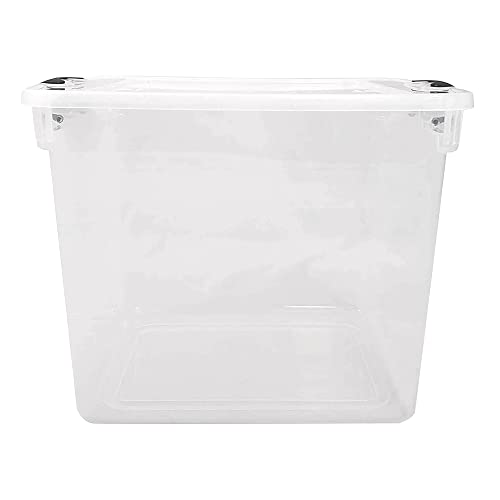 HOMZ-31-Quart-Secured-Seal-Latch-Extra-Large-Single-Clear-Stackable-Storage-Container-Tote-with-Grey-Handles-for-Home-Garage-or-Basement-4-Count