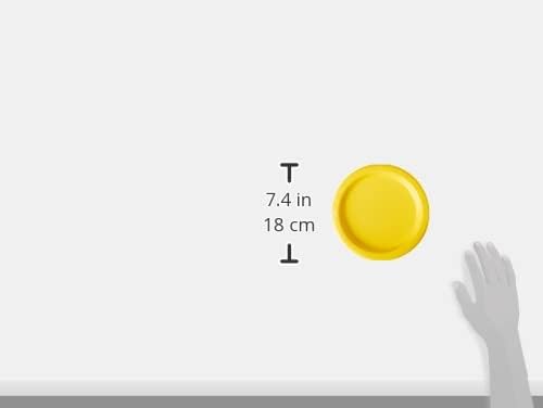 Neon Yellow Paper Round Dessert Plates (Pack of 20) 7" - Vibrant & Disposable Tableware, Perfect for Birthday Parties, BBQs, Events, & Gatherings - Image 4