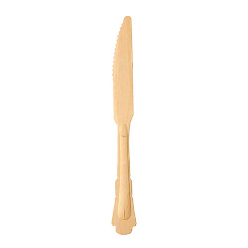 PAPSTAR Messer, Holz Pure 20,5 cm Natur Vintage 88139 Holzmesser, 500 Stück