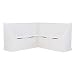Linon Harris White Corner Breakfast Nook - Nook Only, Table is NOT included! 20.88D x 61.88W x 36.63H in